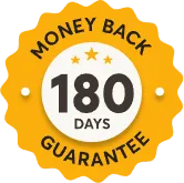 Brain Savior 180‑day money‑back guarantee badge