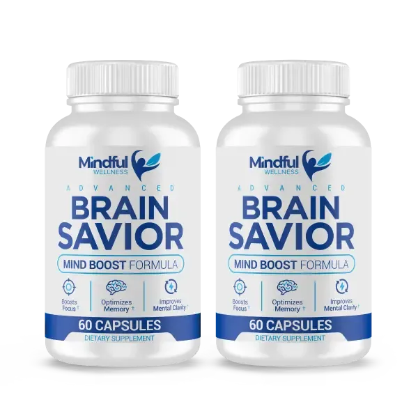 Two bottles of Brain Savior supplement